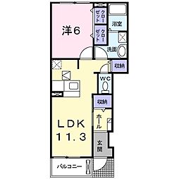 グランシャリオC 1LDKの間取図画像