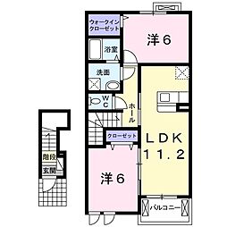 モアナガーデン 2LDKの間取図画像
