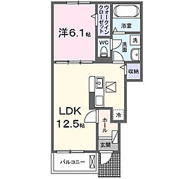ヒカルサ船橋小室ノース 1LDKの間取図画像