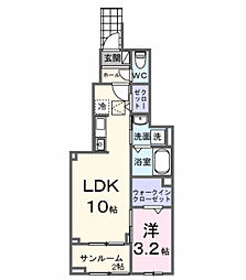 K・Sガーデン IV 1LDKの間取図画像