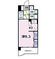 ヴィラコートラ・セーヌ 1Kの間取図画像
