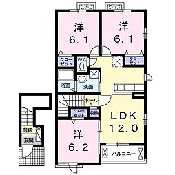 フローラ 3LDKの間取図画像