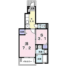 レグルス2 1SKの間取図画像