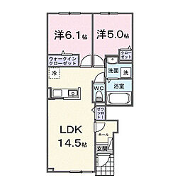 ラ カーサ・ミーアVI 2LDKの間取図画像