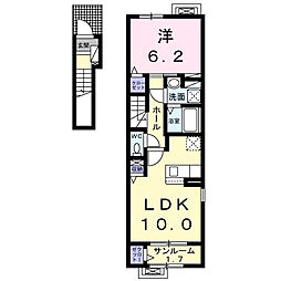 ジェイド ヒルズ 1LDKの間取図画像