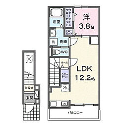 アマルコルド 1LDKの間取図画像