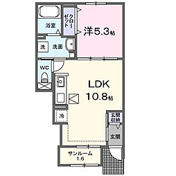 仮)西石井5丁目アパート II 1LDKの間取図画像