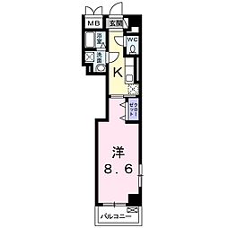 アゼリアST 1Kの間取図画像
