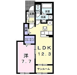 仮称;宮久保4丁目アパートIII 1LDKの間取図画像
