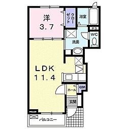 アルシオーネ 1LDKの間取図画像