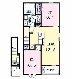 エスペランサ 2LDKの間取図画像