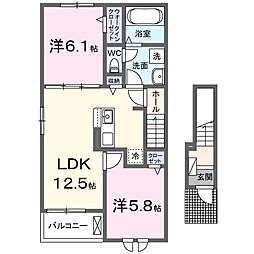 ソルトバレーIII 2LDKの間取図画像