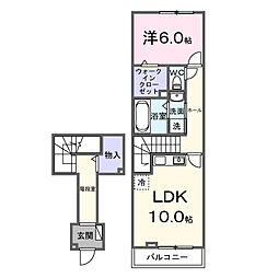 リガーレ 1LDKの間取図画像