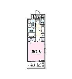クレール・アイ 1Kの間取図画像