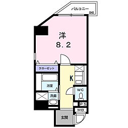 イル・コンソラーレ 1Kの間取図画像
