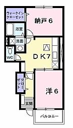 パレット 2DKの間取図画像