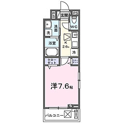 Ampio Mare 1Kの間取図画像