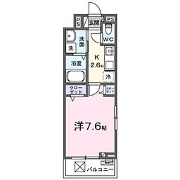 Ampio Mare 1Kの間取図画像