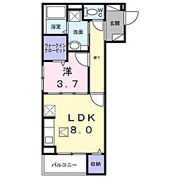 Prosperarプロスペラー 1LDKの間取図画像