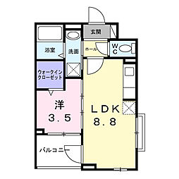 Prosperarプロスペラー 1LDKの間取図画像