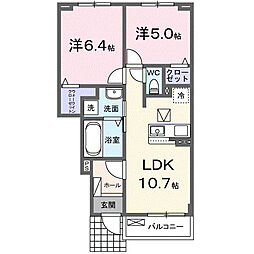アレクサンドル M 2LDKの間取図画像