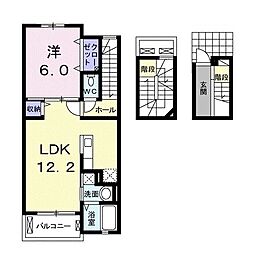 エトワール壱番館 1LDKの間取図画像
