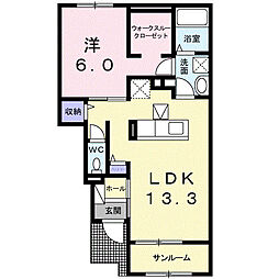 ポーラポポ 1LDKの間取図画像