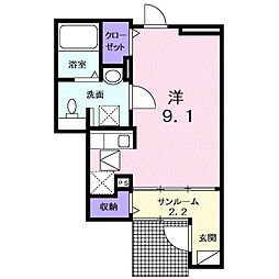 ルミエール秋津 ワンルームの間取図画像