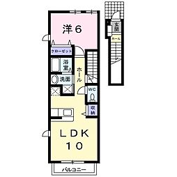 ラスター・プレイス 1LDKの間取図画像