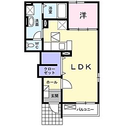 プロムナードR 1LDKの間取図画像
