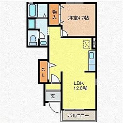 ウインフォートレジデンス1 1LDKの間取図画像