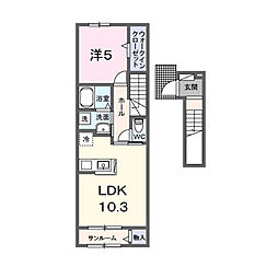 アルカンシェル 北花山 1LDKの間取図画像