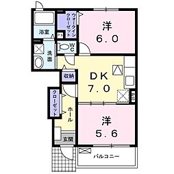 間取図画像 2DK