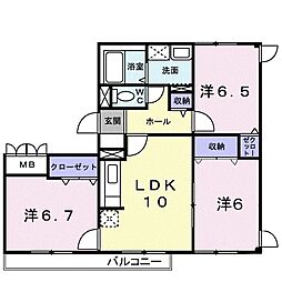 グランアヴェニール 3LDKの間取図画像
