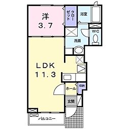 セレーノ 1LDKの間取図画像