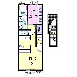 ビオーラ上池 1LDKの間取図画像