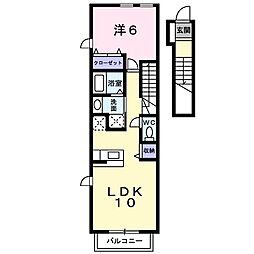 プランドール・フラット 1LDKの間取図画像