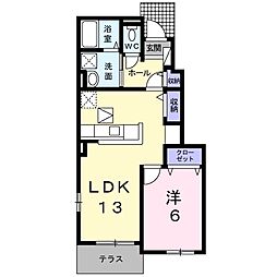 Kento's1 1LDKの間取図画像