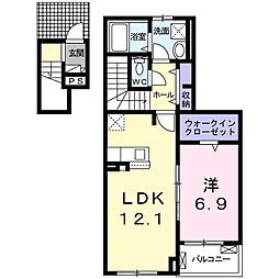 フィーゴ南風 1LDKの間取図画像