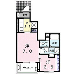 グラーツィア・レティッツァ 2Kの間取図画像