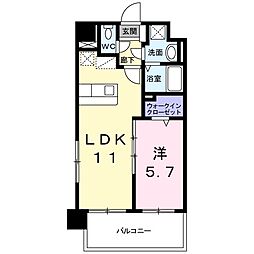 アヴェニュー昴 1LDKの間取図画像