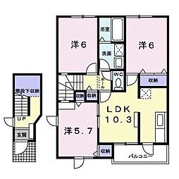 パ−クメゾン13Ｂ 2階3LDKの間取り