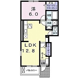 パークプレッソ雅1 1LDKの間取図画像