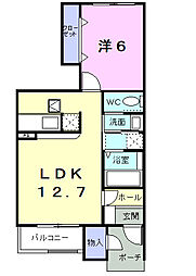 インノバーレI 1階1LDKの間取り