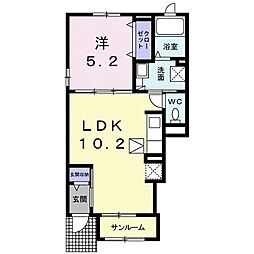グレイス 1LDKの間取図画像