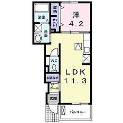 リクソーレ5B 1LDKの間取図画像