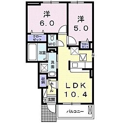 サリーチェ糸島2 2LDKの間取図画像