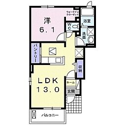 キャッスルライフ3 1LDKの間取図画像
