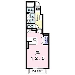メゾンドシャルム ワンルームの間取図画像