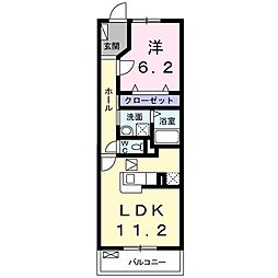 ソレイユカヤノ5 1LDKの間取図画像